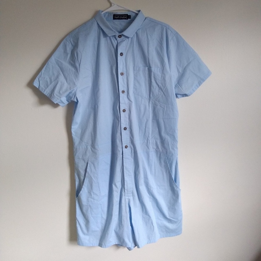 Mens size medium light blue romper